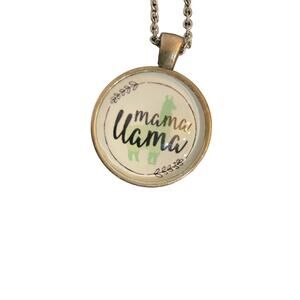 Charming “Mama Llama” & Mandala Double-Sided Pendant Necklace - Nickel Free